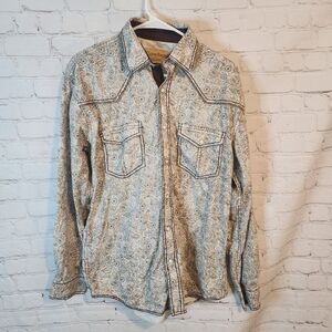 Men's Cowboy Legend Longsleeve Pearl Snapped Shirt, Size Large